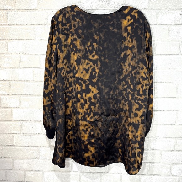 Lafayette 148 New York Black and Brown Patterned Tunic - Picture 5 of 12